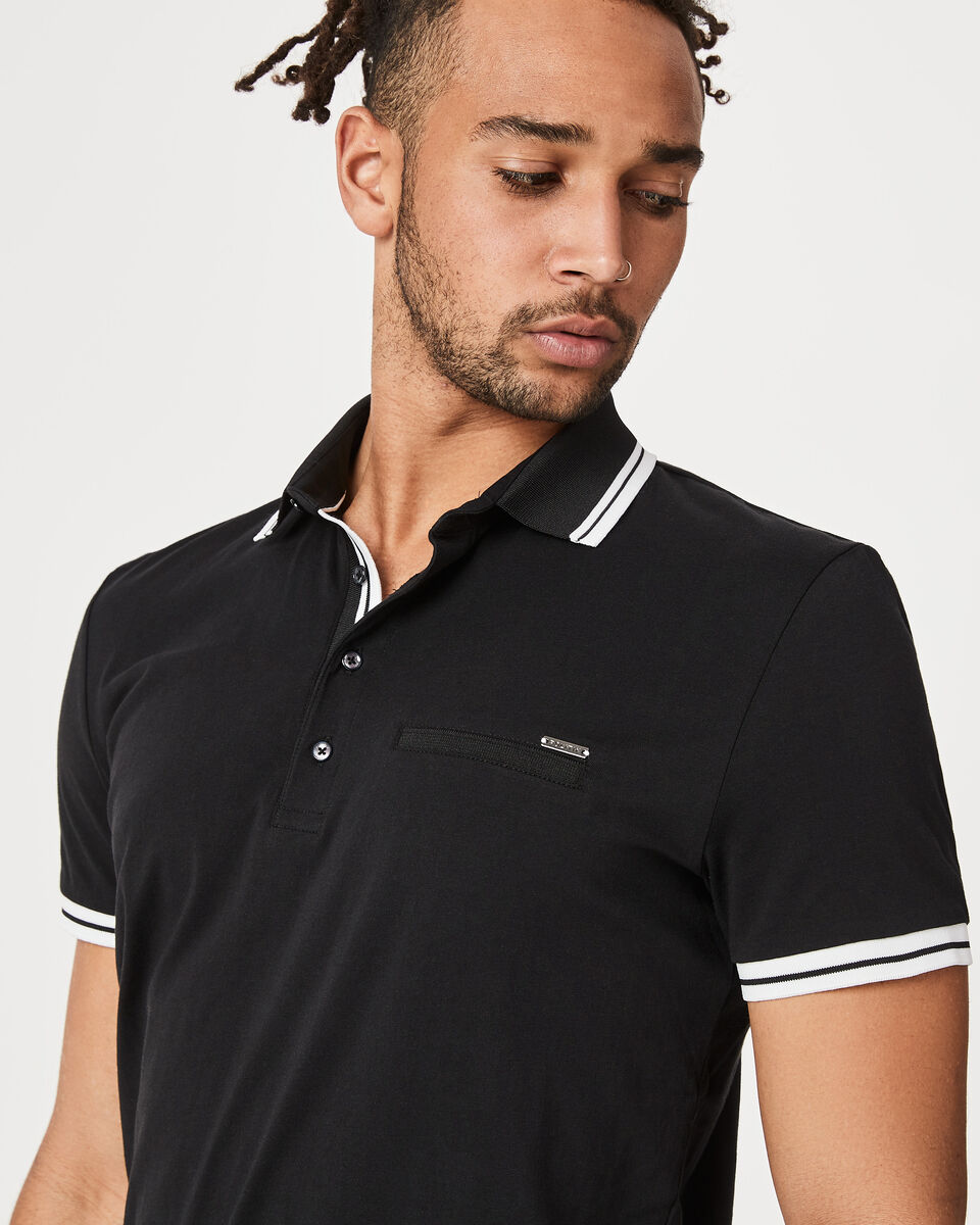 Narka Polo Shirt, Black, hi-res